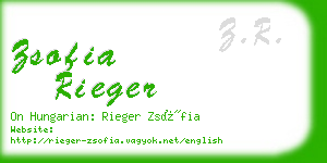 zsofia rieger business card